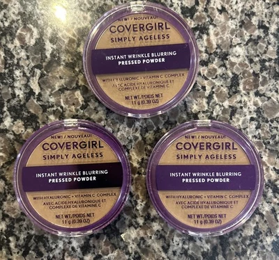 Covergirl Simply Ageless Wrinkle Blurring Pressed Powder Soft Sable #275, 3 pack - Image 1 of 2