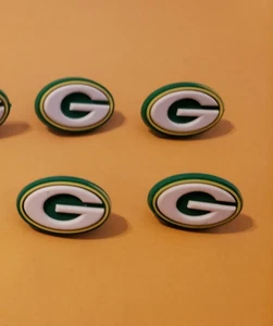 NFL Green Bay Packers Shoe CROC CHARMS JIBBITZ NFL 3D Set of 4 - Picture 1 of 1
