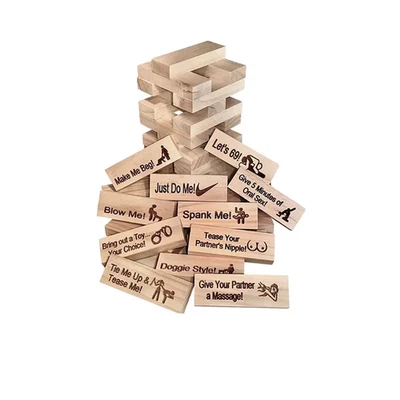 Block Tower Game Couple Activities Date Night Ideas  for Adults Couples Night Pa - Image 1 of 4