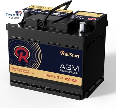 Batería AGM BCI Grupo 47 Batería Coche-12V 60Ah H5 Tamaño 47 Batería Automotriz, 12V Foto 1 de 4