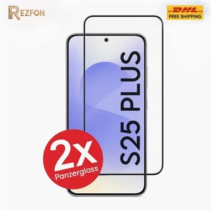 2x 9H Schutzglas Samsung Galaxy S25 Plus Echtglas Fullscreen Displayfolie - Bild 1 von 7