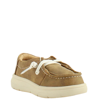 Ariat Niño Pequeño Marrón Bombardero Sin Cordones Hilo A443001802 Foto 1 de 2