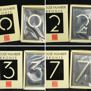 NIB Frank Lloyd Wright Bronze House Numbers 4 x 6” – 0, 2, 3 and 7 Available - Picture 1 of 6