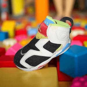 Baby Air Jordan 6 2016 retro Little Flex 'Multi White' CT4417-103 techo alto 5C - Imagen 1 de 9