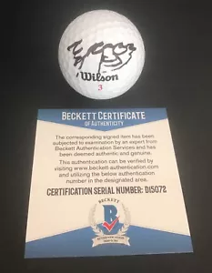 SOUTH KOREA KJ CHOI SIGNED GOLF BALL AUTHENTIC AUTOGRAPH BECKETT BAS PGA TOUR - Picture 1 of 1