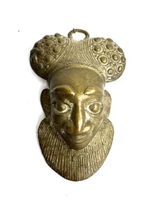 Masque africain Bangwa (Cameroun) Fonte en bronze à la cire perdue - 17 cm - Imagen 1 de 2