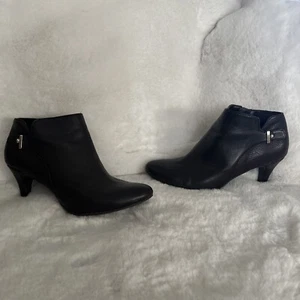 Alfani Stiefeletten Damen 9M Booties braun Leder Absatz Reißverschluss - Bild 1 von 21