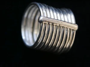 Indien Ring aus 10 Einzelringen Used Silber traditioneller Fingerring Handarbeit - Bild 1 von 7