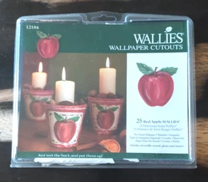 NEW 25 Wallies Wallpaper Cutouts Wall Stickers Red APPLES #12104 Pre-pasted - Picture 1 of 4