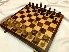 Back Ash SAC Hand Crafted Wooden Chess Set Made Of Sheesham Wood 40CM X 40CM