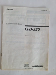 Sony CFD-550 CD Radio Cassette-Corder Istruzioni Funzionante Spedizione Gratuita - Foto 1 di 1