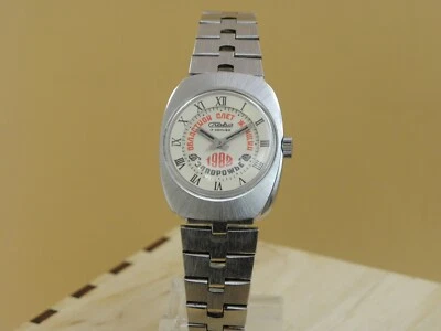 Raro Reloj Eslava Soviético Ruso Encuentro Regional de Mujeres.Zaporizhzhia.1982 URSS Foto 1 de 4