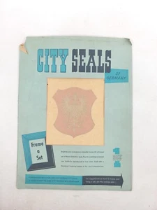 Germany city seal Picture nurnberg frankfurt Stuttgart Heidelberg Vtg Prints - Picture 1 of 11