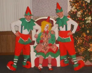 SANTA'S ELF CHRISTMAS HELPER COSTUME DELUX UNISEX ONE SIZE FITS MOST CUSTOM MADE - Picture 1 of 12