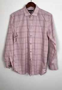 John Varvatos Shirt Men’s M/L Slim Fit Pink Cotton Button Up Long Sleeve Dress - Picture 1 of 10