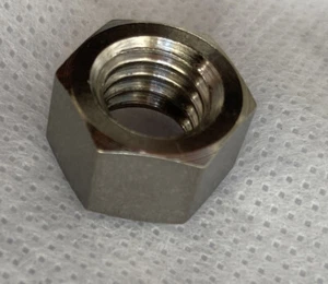 (10) 3/8-16 Titanium Grade 2 Hex Nuts 3/8x16 Nut With a 9/16 Hex, Coarse Thread - Picture 1 of 3
