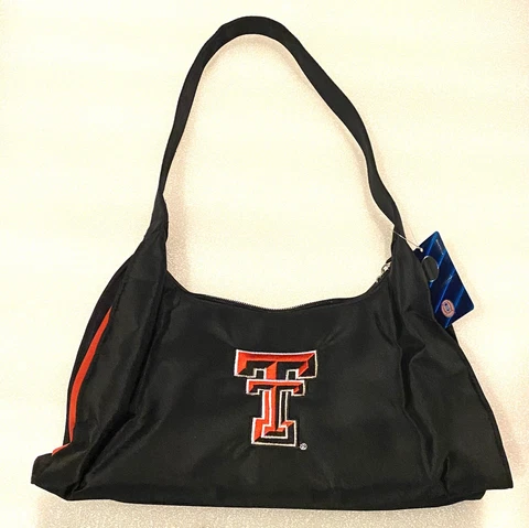 Texas Tech Red Raiders Embroidered Logo Purse Handbag - Black - Brand New Cover
