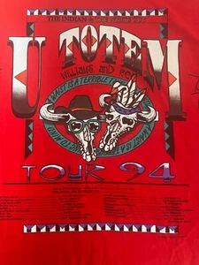 T-shirt vintage rossa Williams & Ree l'indiano e il ragazzo bianco firmata XL - Foto 1 di 7