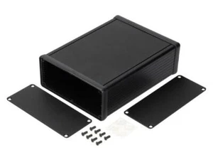 1455Q1601BK Gehäuse: mit Platten 1455 X: 125mm Y: 160mm Z: 51mm Aluminium HAMMON - Bild 1 von 1