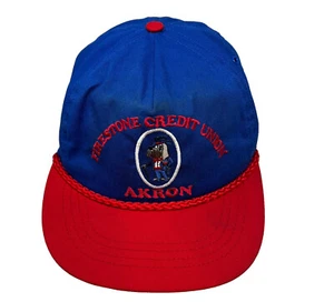 Akron Ohio Firestone Credit Union Bank Vintage Snapback Hat Cap Retro Hound Dog - Picture 1 of 10