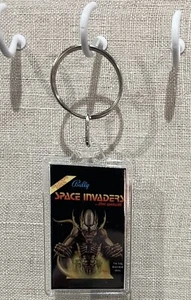Space Invaders Acrylic Double Sided Keychain Ring Arcade Video Game - Picture 1 of 2