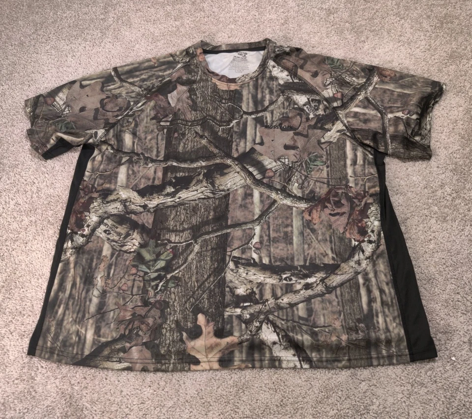 Mossy Oak Shirt Mens Triple Extra Large Brown Camo Break Up Infinity Hunting - Image 1 of 4