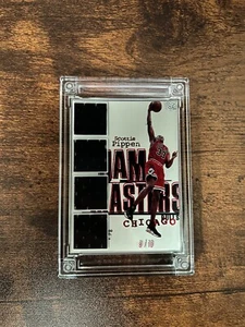 2025 Jersey Fusion Scottie Pippen Game Worn Jersey Quad Swatch 8/10 - Picture 1 of 2