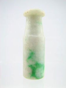 Vintage Genuine Natural Green White Jade Cigarette Holder #G147
