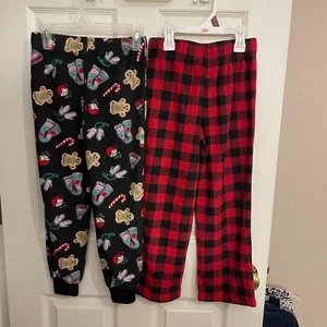 Girls' Pajama Pants Cuddl Duds Lot of 2 Youth Size S 6-6X "Holiday" [Pre Owned} - Picture 1 of 6