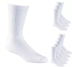 Men White Sports Everyday Work Cotton Ribbed Socks Multipacks Socks Lab - Picture 1 of 7