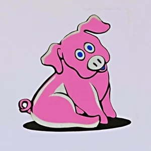 Reflective Universal Resin Automotive Sticker PINKY PIG H: 6.2cm W: 7.2cm - Imagen 1 de 1