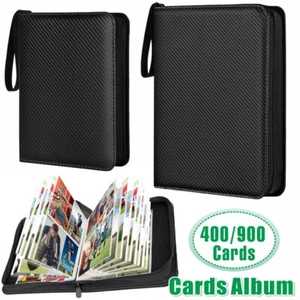 Trading Cards Binder 4-9 Pockets Zip Folder Album Book Case-Holds 400/900 - Picture 1 of 17