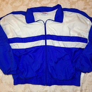 Vintage Hartwell Sports Blue Windbreaker Bomber Jacket Men’s Size XL - Picture 1 of 4