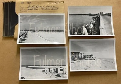 4 RARE VTG 1952 PHOTOS & NEGATIVES Madeira Beach John’s Pass FL 1950s COA OOAK - Image 1 of 4