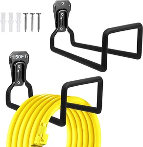 2Pcs Garden Hose Holder Wall Mount - Metal Garden Hose Reel Sturdy Water Hose Ho - Picture 1 of 12