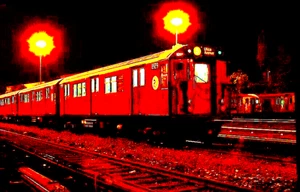 ORIGINAL KODACHROME SLIDE NYC SUBWAY R-33 8929/28 CONCOURSE YARD AUGUST 11, 2002 - Bild 1 von 1