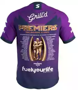 Melbourne Storm 2020 NRL Mens Premiers Jersey Sizes S-7XL BNWT - Picture 1 of 4