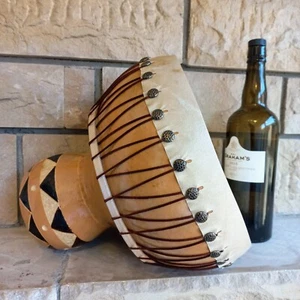 Handgefertigte Mittelalter Instrumente, Kürbistrommel, Ziegenfelltrommel, Schamanentrommeln - Bild 1 von 9