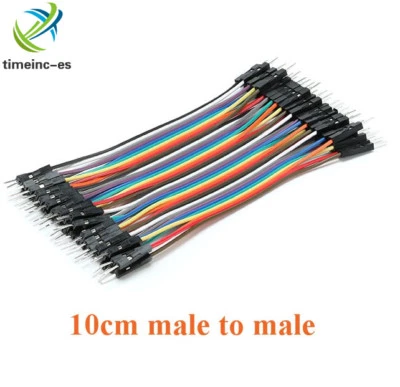 40PCS Male To Male Dupont wire cables jumpers 10CM 2.54MM 1P-1P For Arduino - Imagen 1 de 4