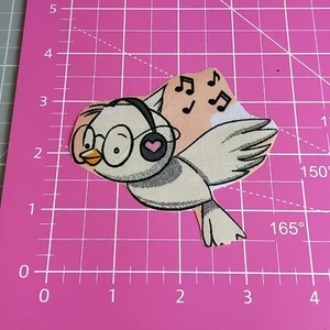 Vogel Stoff Bügelbild Applikation Patches für Kinder, Jacke Musik Spatz - Bild 1 von 2