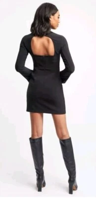 Vestido Kookai Delta Abierto Negro Manga Larga Cremallera Talla 38 AU Talla 10 Nuevo con Etiquetas  Foto 1 de 4