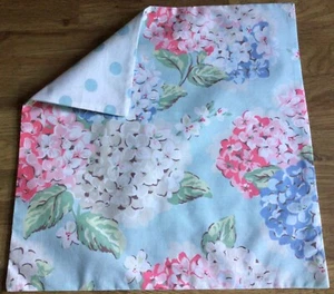 Cushion Cover Made W/ Cath Kidston Hydrangea & Spots Blue Lightweight Cotton New - Picture 1 of 8