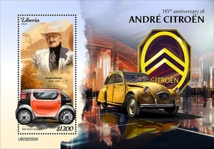 Liberia - 2023 Andre Citroen Anniversary - Stamp Souvenir Sheet - LIB230332b1 - Imagen 1 de 1