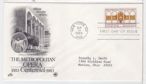 TurtlesTradingPost- Metropolitan Opera 1983 #2054- FDC Artcraft Cachet Variety - Picture 1 of 1
