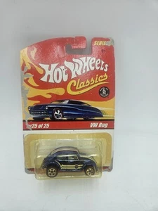 New 2005 Classics Series 1 Hot Wheels Dark Blue VW BUG #25 - Picture 1 of 3