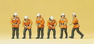 Preiser 10242 HO Scale Firemen -- Paquete en acción (6) Foto 1 de 4