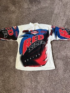 Rare VTG SCOTT STRATEGIC GEAR Supercross Series Red Rider Motocross T Shirt 90s - Picture 1 of 15