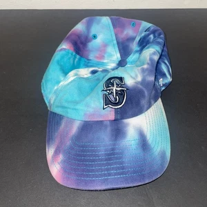 Seattle Mariners 47 Adjustable Hat, tie-dye Pink Blue Adult Unisex Baseball Cap - Picture 1 of 7