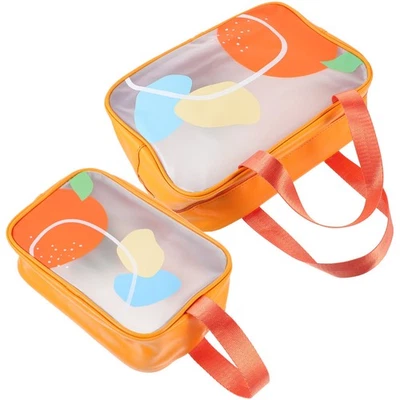  2 Pcs Trousse À Maquillage Voyage Sac De Toilette Léger Cosmétique - Image 1 of 4