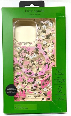 kate spade Hard Shell Case with MagSafe for iPhone 15 Pro Max - Flowerbed Pink - Image 1 of 3